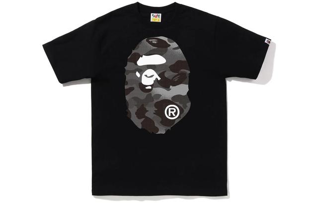 A BATHING APE Bape FW22 Grid Camo Big Ape Head Tee T