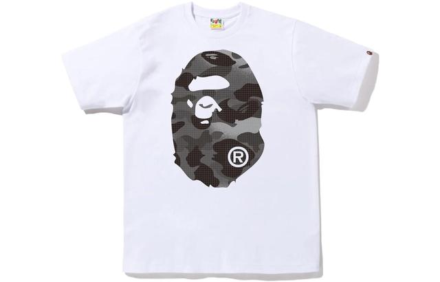 A BATHING APE Bape FW22 Grid Camo Big Ape Head Tee T