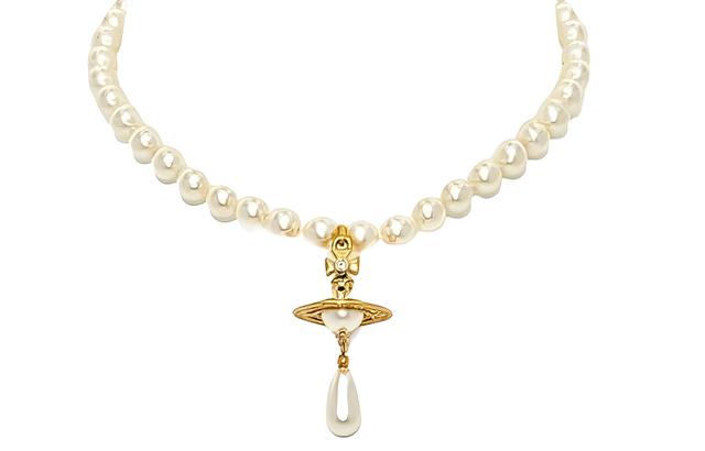 Vivienne Westwood One Row Pearl Drop Choker