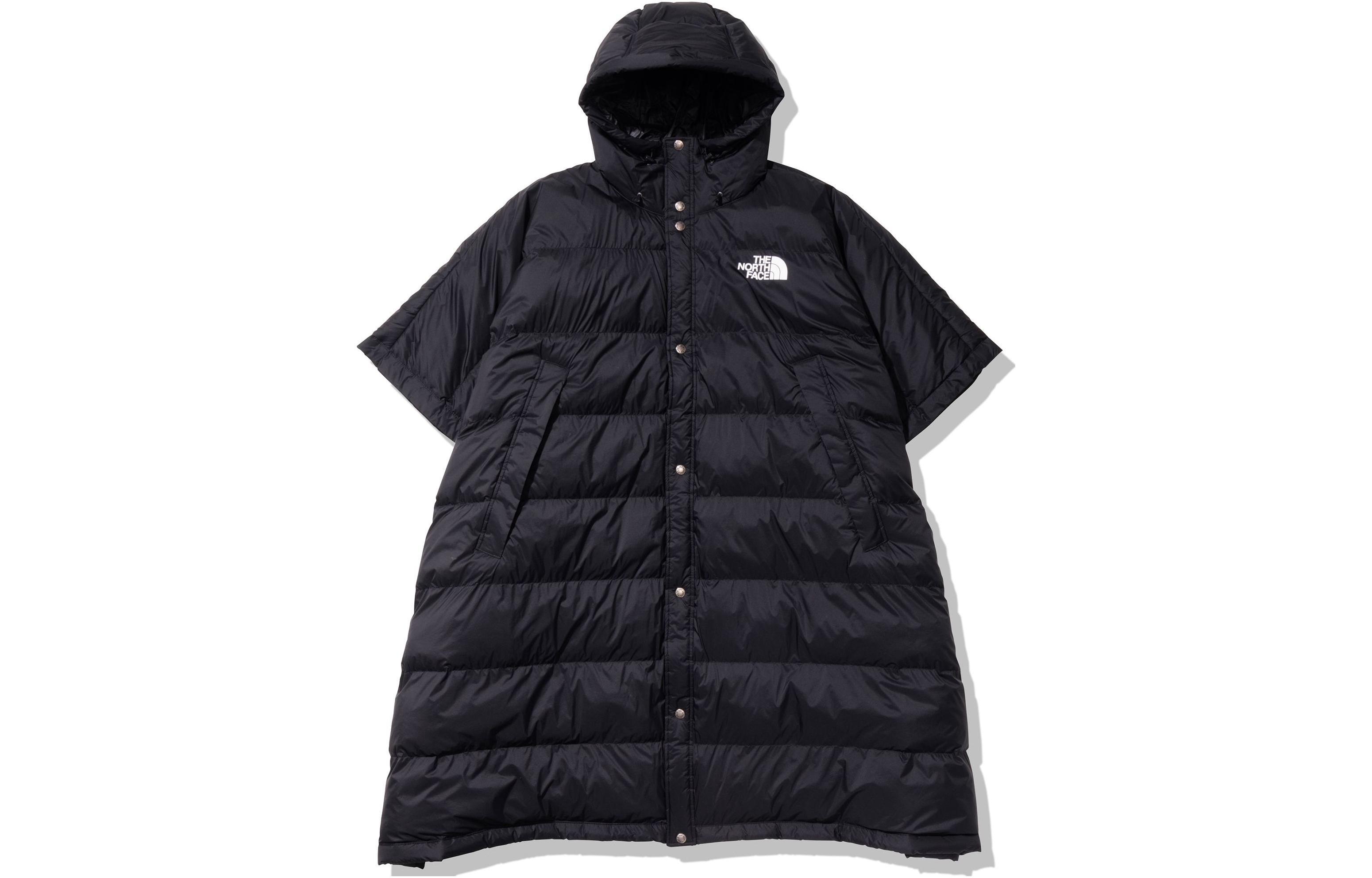 THE NORTH FACE Padded Poncho Coat Logo