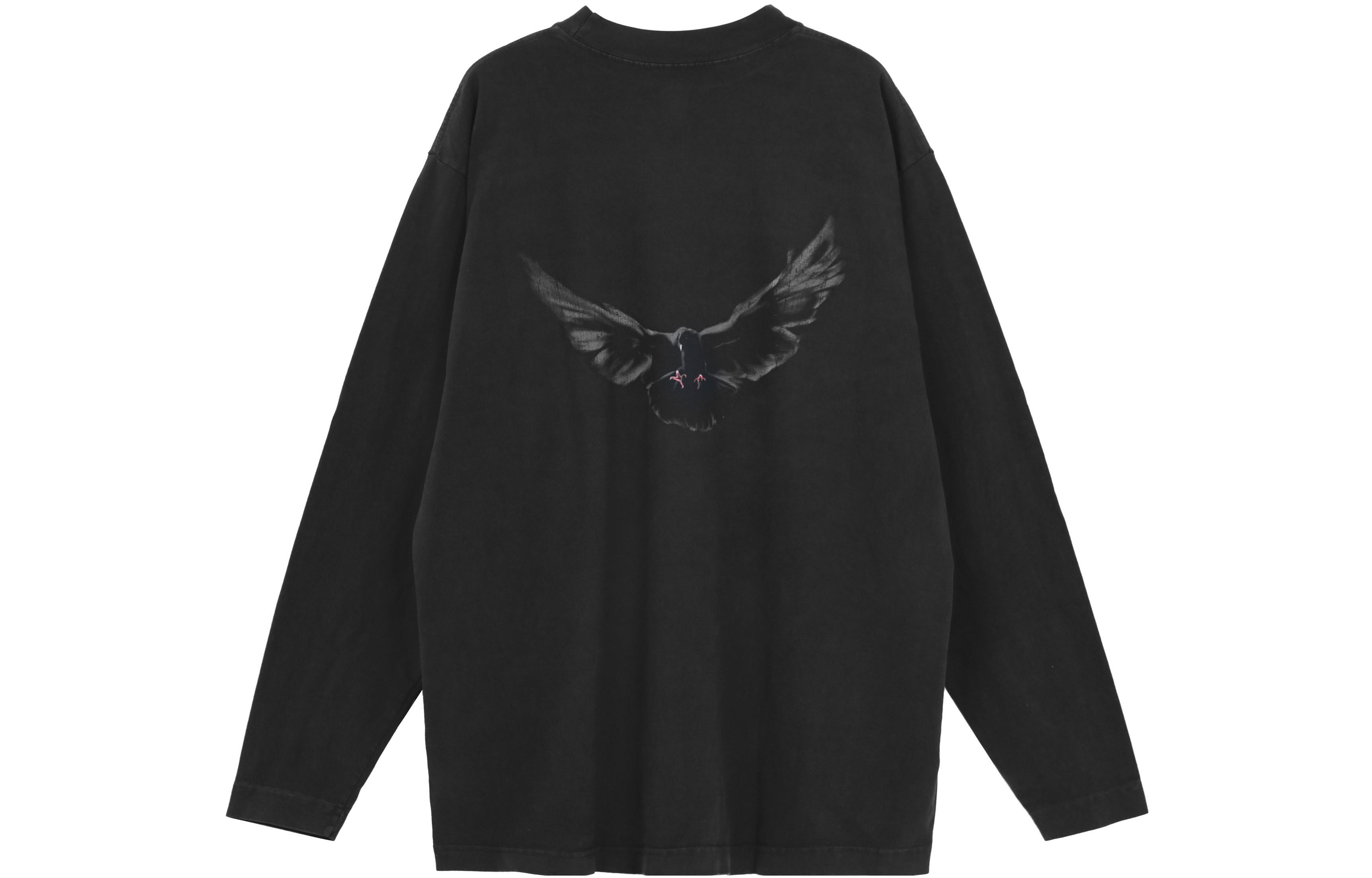 YEEZY X Gap X Balenciaga Dove Longsleeve Tee Washed Black LogoT