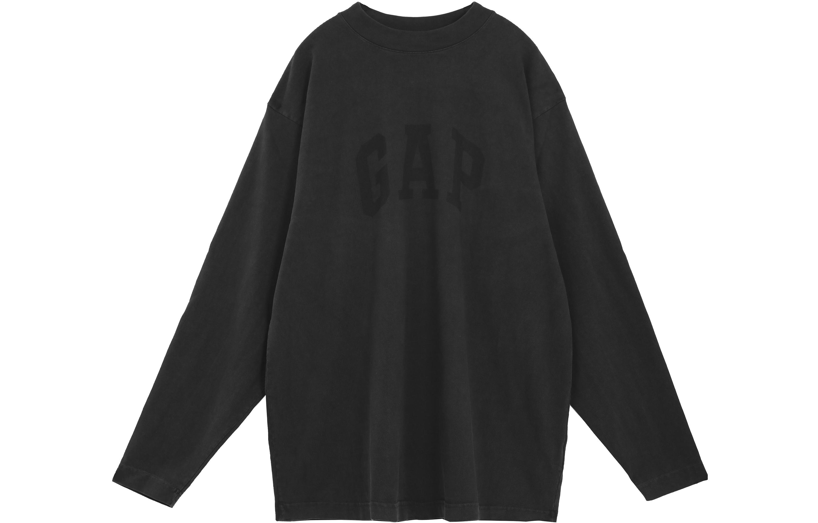 YEEZY X Gap X Balenciaga Dove Longsleeve Tee Washed Black LogoT