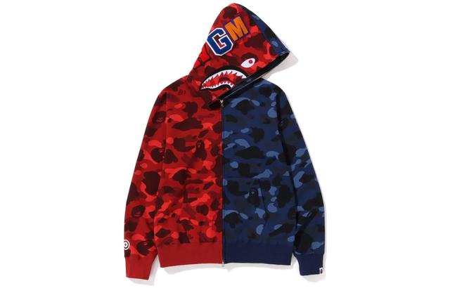 A BATHING APE Bape FW22 Color Camo Shark Full Zip Hoodie