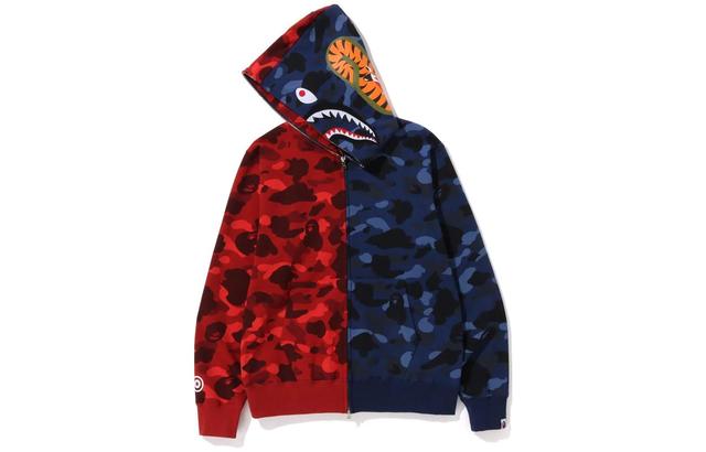 A BATHING APE Bape FW22 Color Camo Shark Full Zip Hoodie