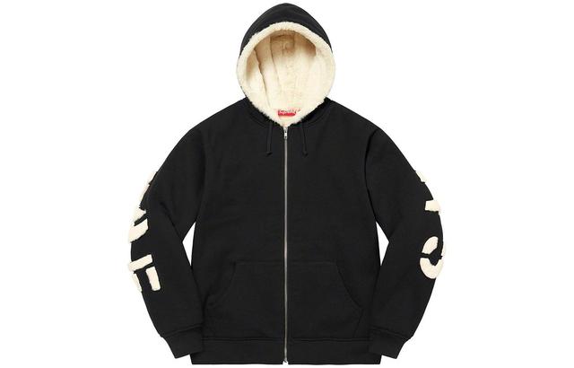 Supreme FW22 Week 17 Faux Fur Lined Zip Up Hooded Sweatshirt