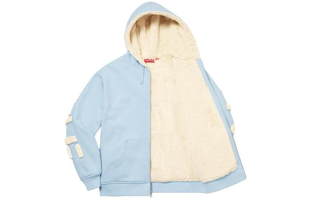 Supreme FW22 Week 17 Faux Fur Lined Zip Up Hooded Sweatshirt