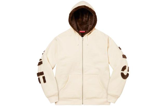 Supreme FW22 Week 17 Faux Fur Lined Zip Up Hooded Sweatshirt