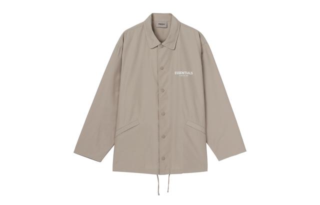 Fear of God Essentials FW20 Coach Jacket Moss Logo