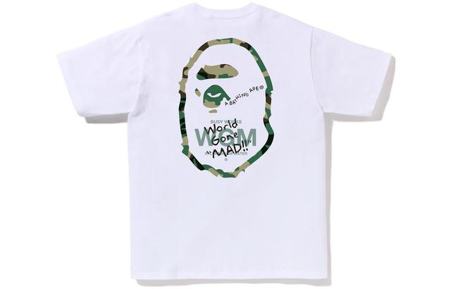 A BATHING APE SS23 Woodland Camo Wgm Ape Head Tee T