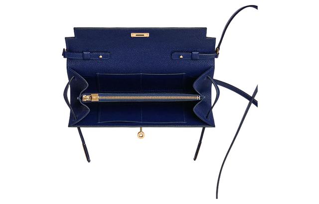 HERMES Kelly To Go Epsom 73 Bleu Saphir