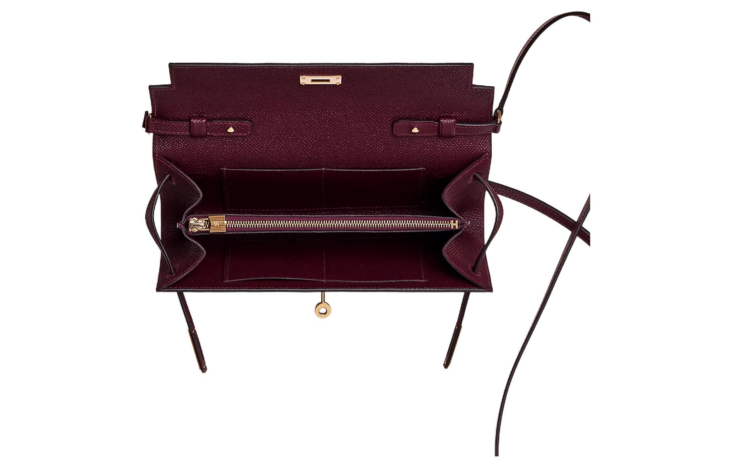 HERMES Kelly To Go Epsom 57 Bordeaux