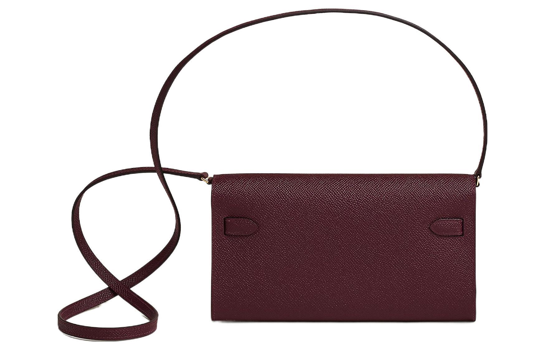 HERMES Kelly To Go Epsom 57 Bordeaux