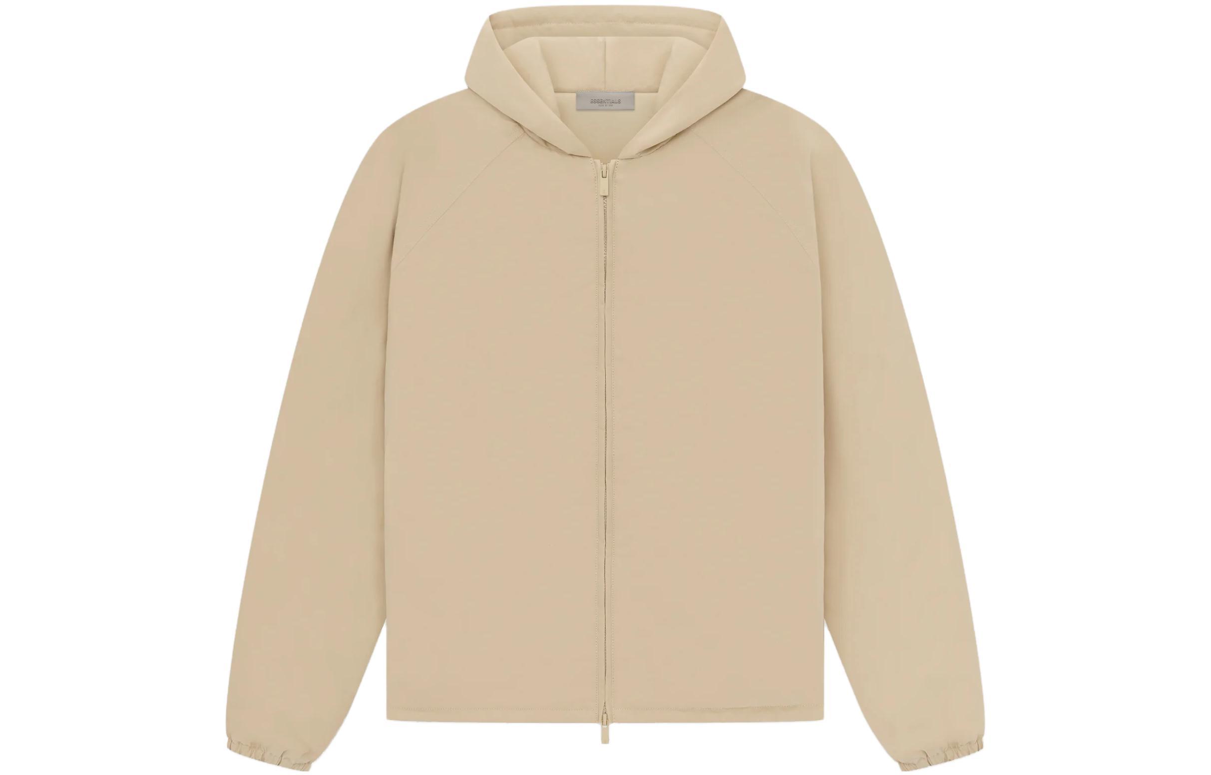 Fear of God Essentials SS23 Drop2 Essentials Fullzip Jacket Sand Logo