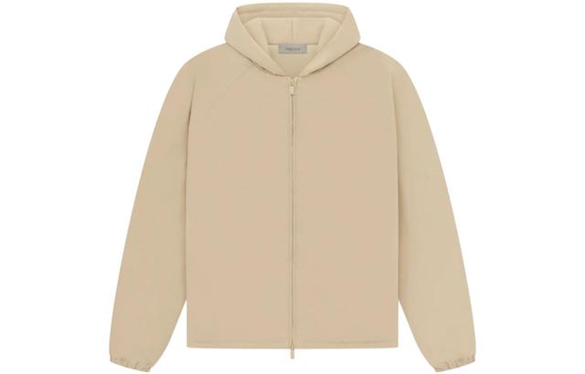 Fear of God Essentials SS23 Drop2 Essentials Fullzip Jacket Sand Logo