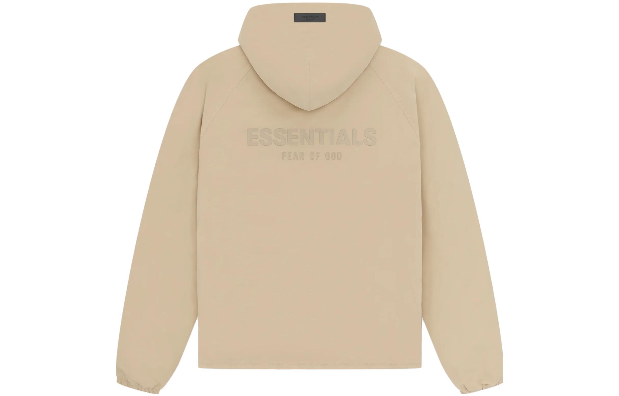 Fear of God Essentials SS23 Drop2 Essentials Fullzip Jacket Sand Logo