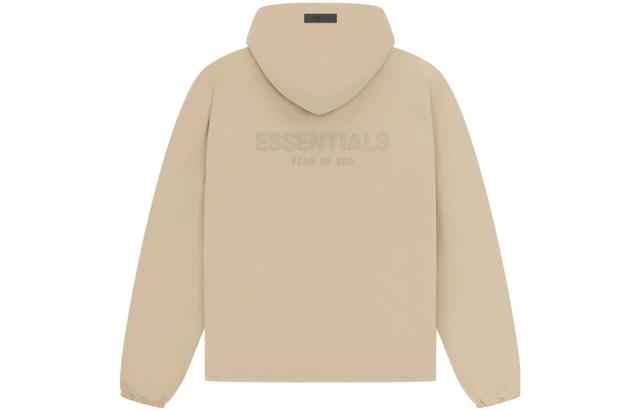 Fear of God Essentials SS23 Drop2 Essentials Fullzip Jacket Sand Logo