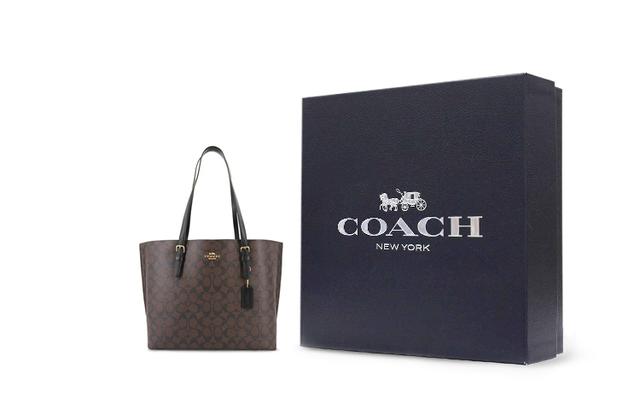 COACH Mollie 34 Logo Tote