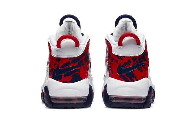 Nike Air More Uptempo red navy camo