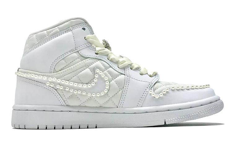 Jordan Air Jordan 1 Mid Quilted White