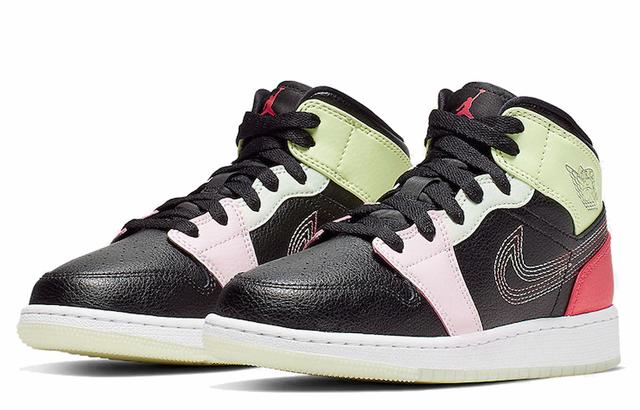 Jordan Air Jordan 1 Mid Glows In The Dark GS