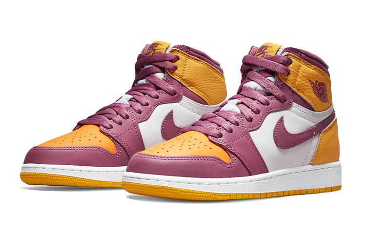 Jordan Air Jordan 1 Retro High OG "University Gold and Light Bordeaux" GS