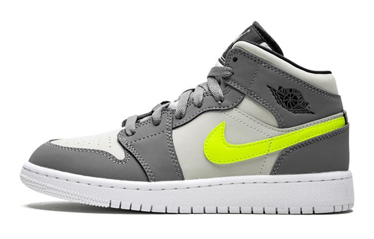 Jordan Air Jordan 1 Mid Gunsmoke Volt GS