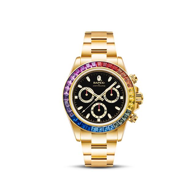 A BATHING APE SS23 TYPE 4 CRYSTAL STONE 100 42mm 0ZXWHM187016K