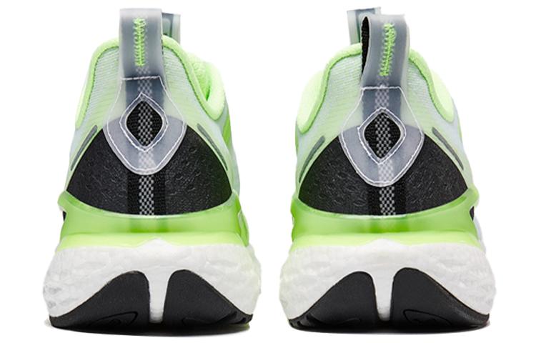 特步 动力巢科技 减震防滑耐磨 低帮 跑步鞋 白绿