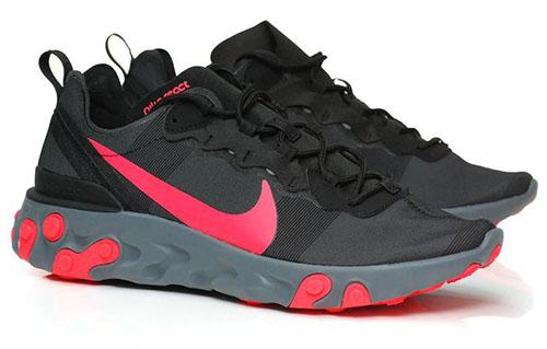 Nike React Element 55 Black Solar Red