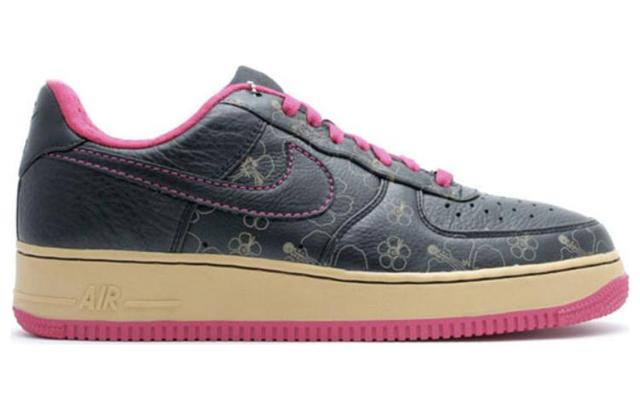 Nike Air Force 1 Low Black Floral Pink