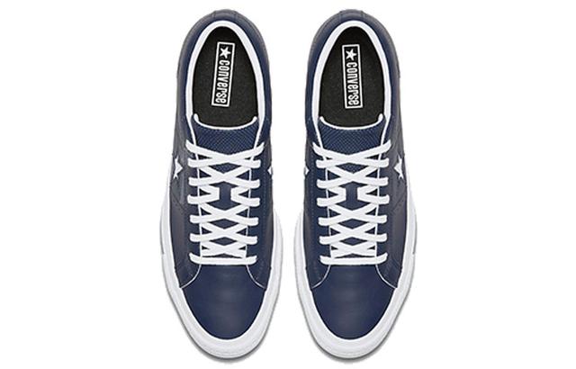 Converse one star Perforated Leather Low Top Navy