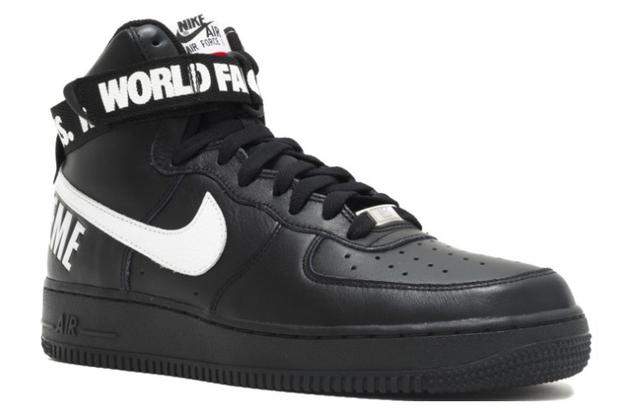 Supreme x Nike Air Force 1 World Famous Black