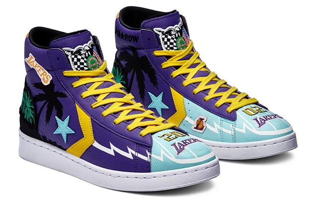 Chinatown Market x Converse Cons Pro Leather Hi "Lakers Championship Jacket"