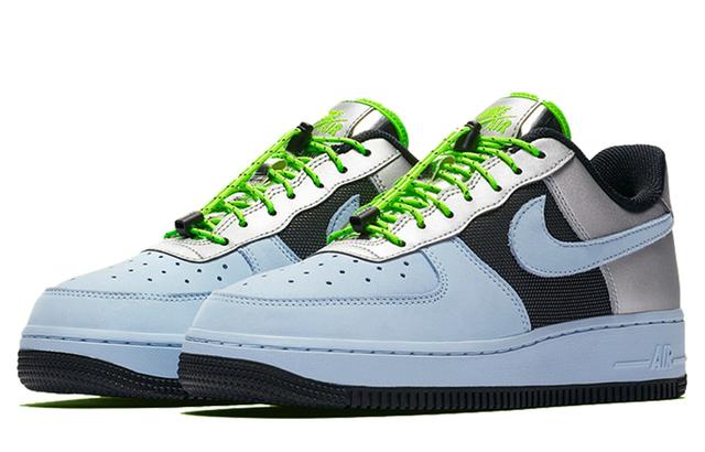 Nike Air Force 1 Low Baby Blue Volt Black Silver