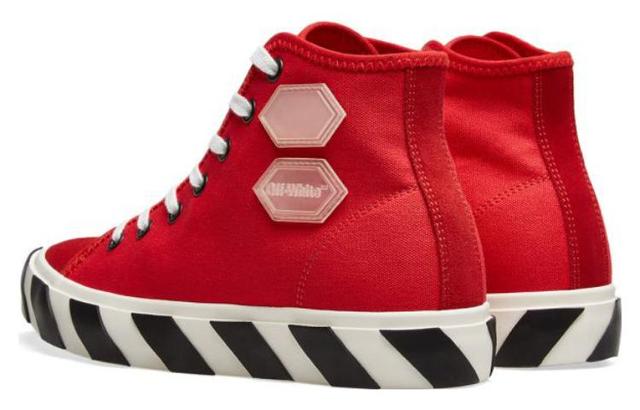 OFF-WHITE Vulcanized Hi Striped Red