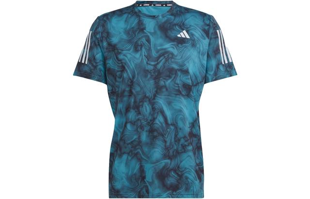 adidas Own The Run Allover Print T-Shirt T