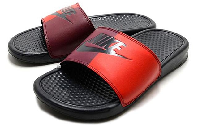 Nike JDI Slide Black Red Slippers