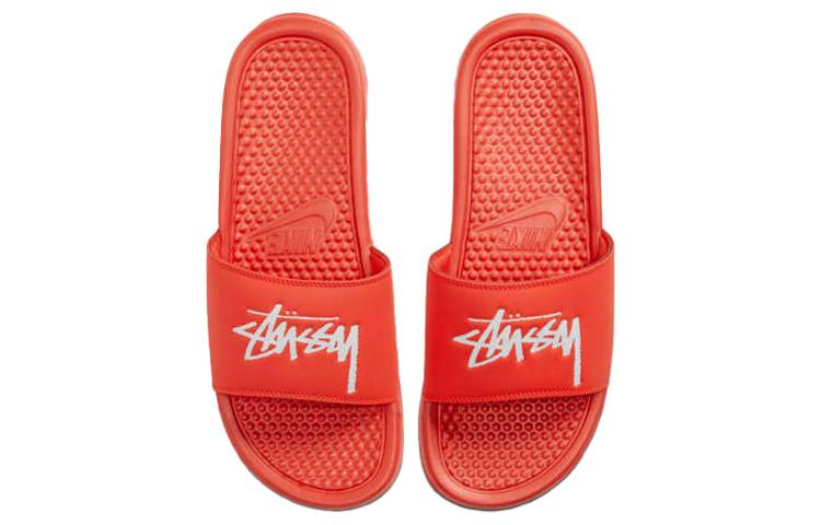 Stussy x Nike Benassi Habanero Red