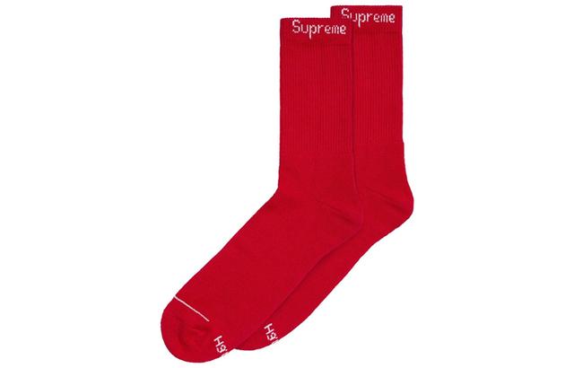 Supreme FW23 WEEK1 x HANES FW23 CREW SOCKS (4 PACK) Logo 4