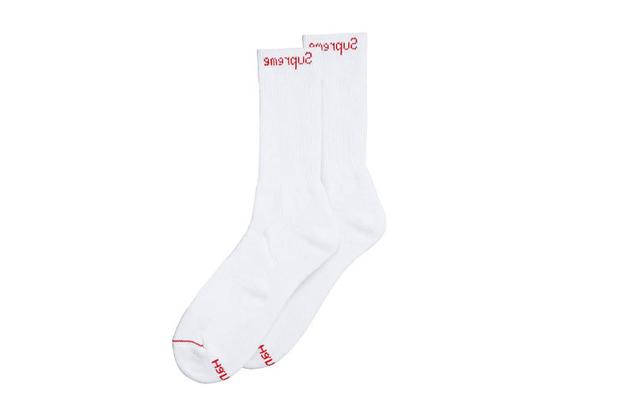 Supreme FW23 WEEK1 x HANES FW23 CREW SOCKS (4 PACK) Logo 4