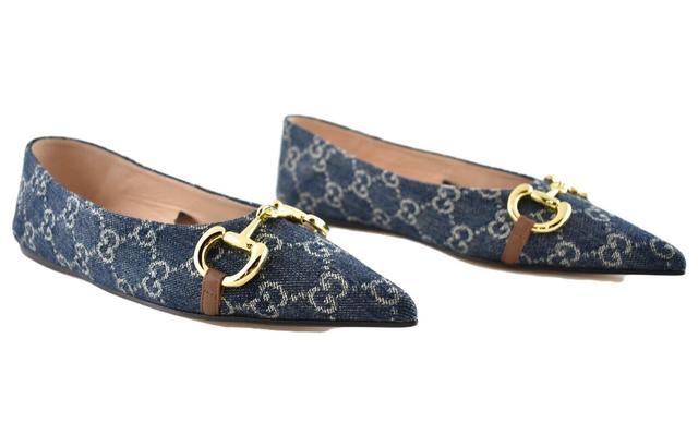 GUCCI Ballet Flat With Horsebit GG