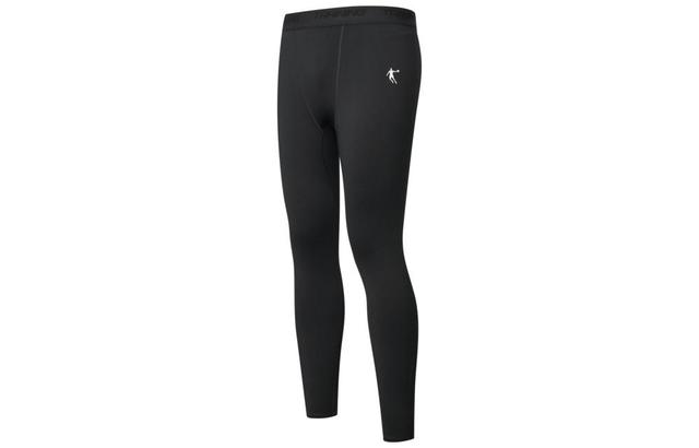 乔丹 男子跑步系列 运动紧身保暖中腰运动长裤 男款 黑色