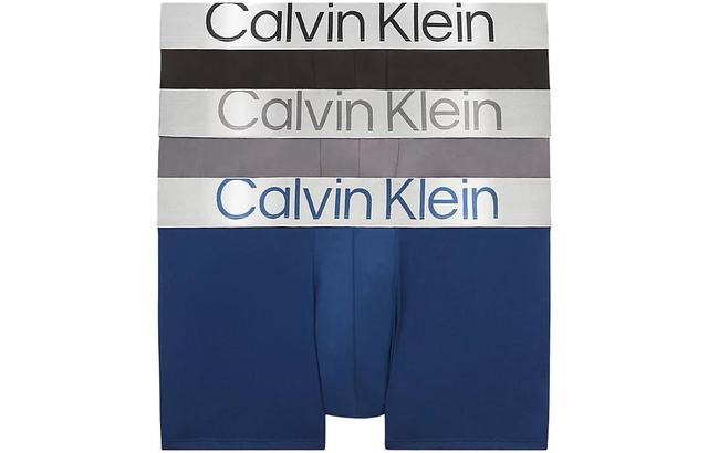 Calvin Klein 3 Pack Low Rise Trunks - Steel Micr