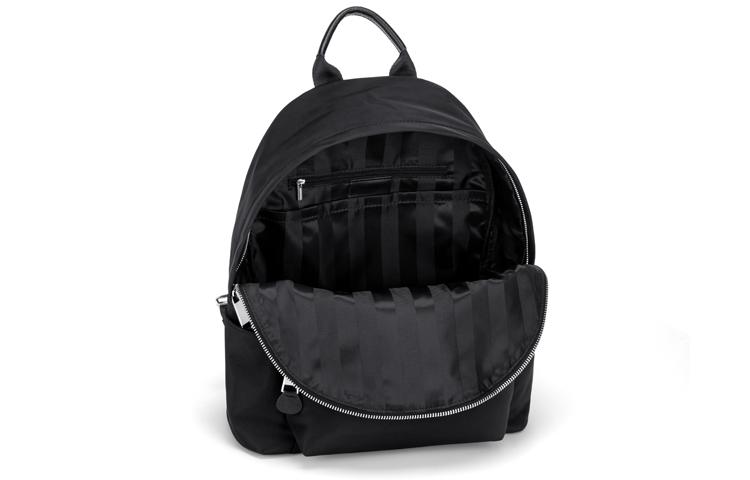 辛瓦伊·克洛斯 休闲通勤大容量 织物配合成革 旅行电脑包书包背包双肩包 大号 女款 黑色