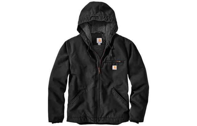 Carhartt 104392-J141 OJ4392 Washed Duck Sherpa-lined Jacket Sierra Jacket Logo-3 RELAXED FIT