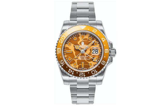 A BATHING APE 100 41mm 1J70-187-009-ORANGE