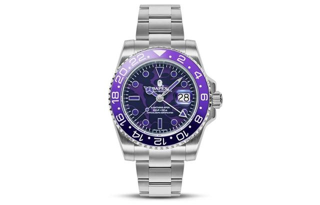 A BATHING APE 100 41mm 1J70-187-009-PURPLE