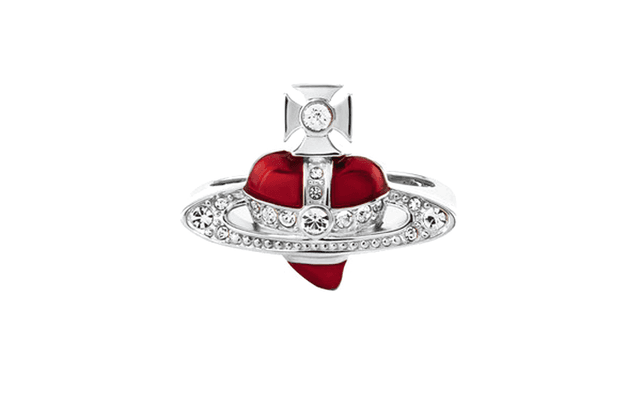 Vivienne Westwood New Diamante Heart Ring