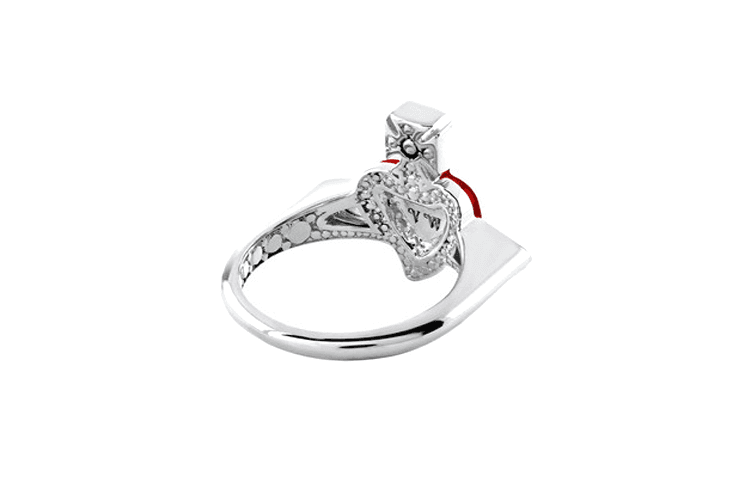 Vivienne Westwood New Diamante Heart Ring