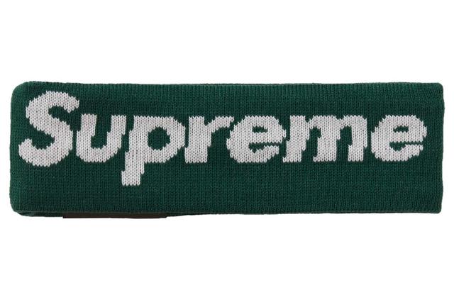 Supreme FW18 New Era Big Logo Headband Dark Green